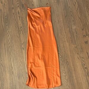 Midi Style Dress with Cowl Neckline